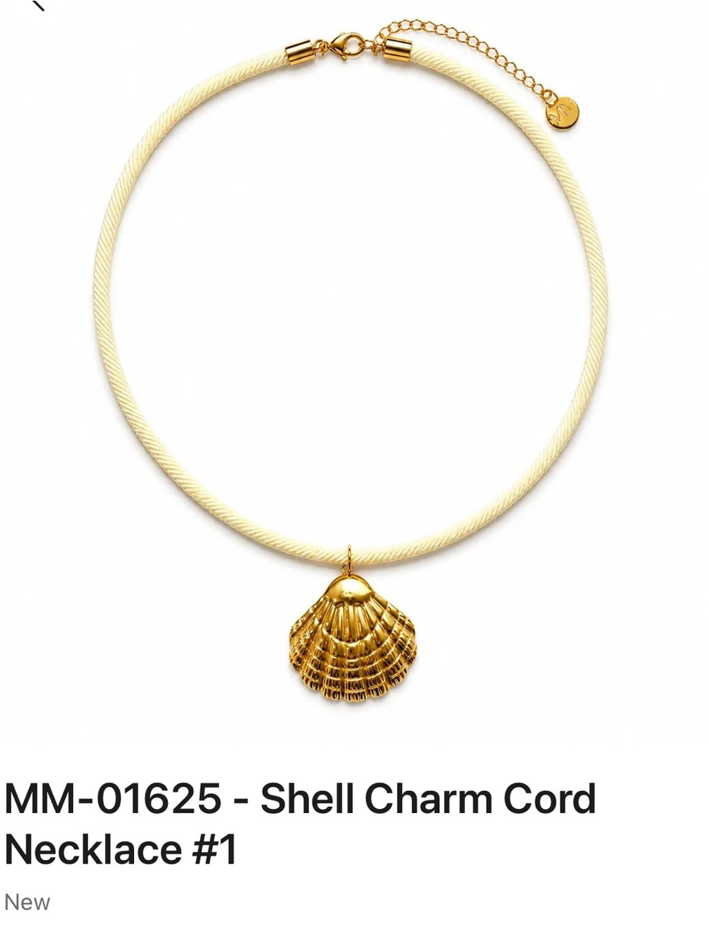 Mayamar Shell Charm Cord Necklace